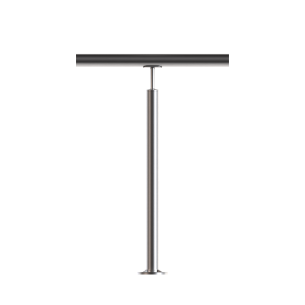 Pfosten Boden 42,4 Geländer Balkon Treppengeländer Steher Rundrohr Edelstahl V2A